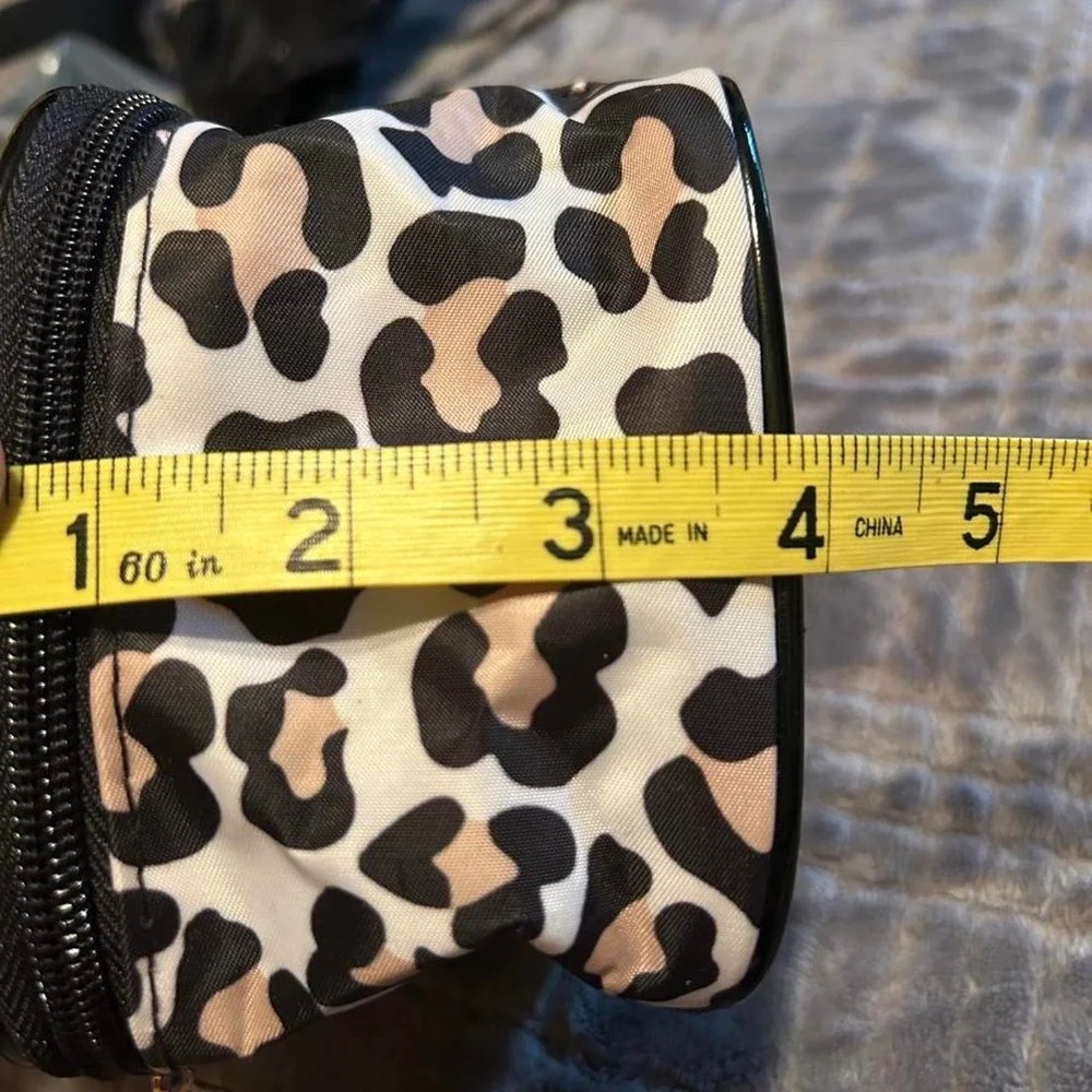 leopard print makeup bag